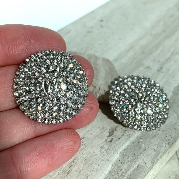 New ~ Anthropologie Rhinestone Disco Ball Post Earrings - Picture 9 of 10